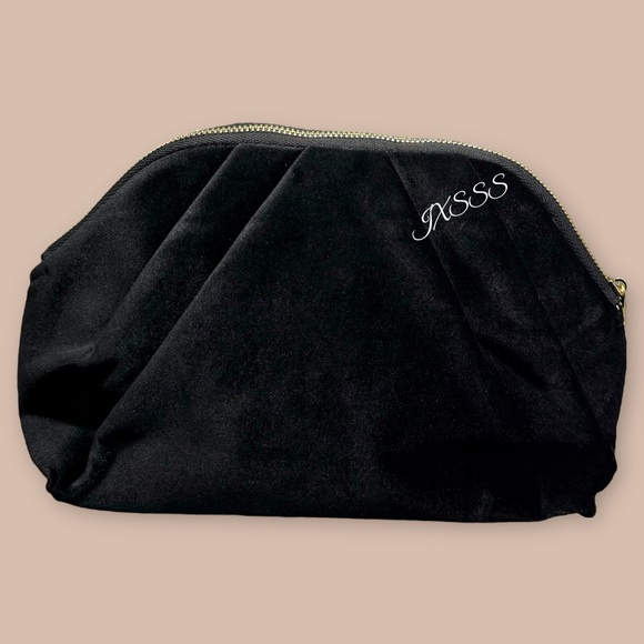 Black-Gold (Velour) Dolce & Gabbana Beauty Large Cosmetic-Makeup Bag - Picture 12 of 16